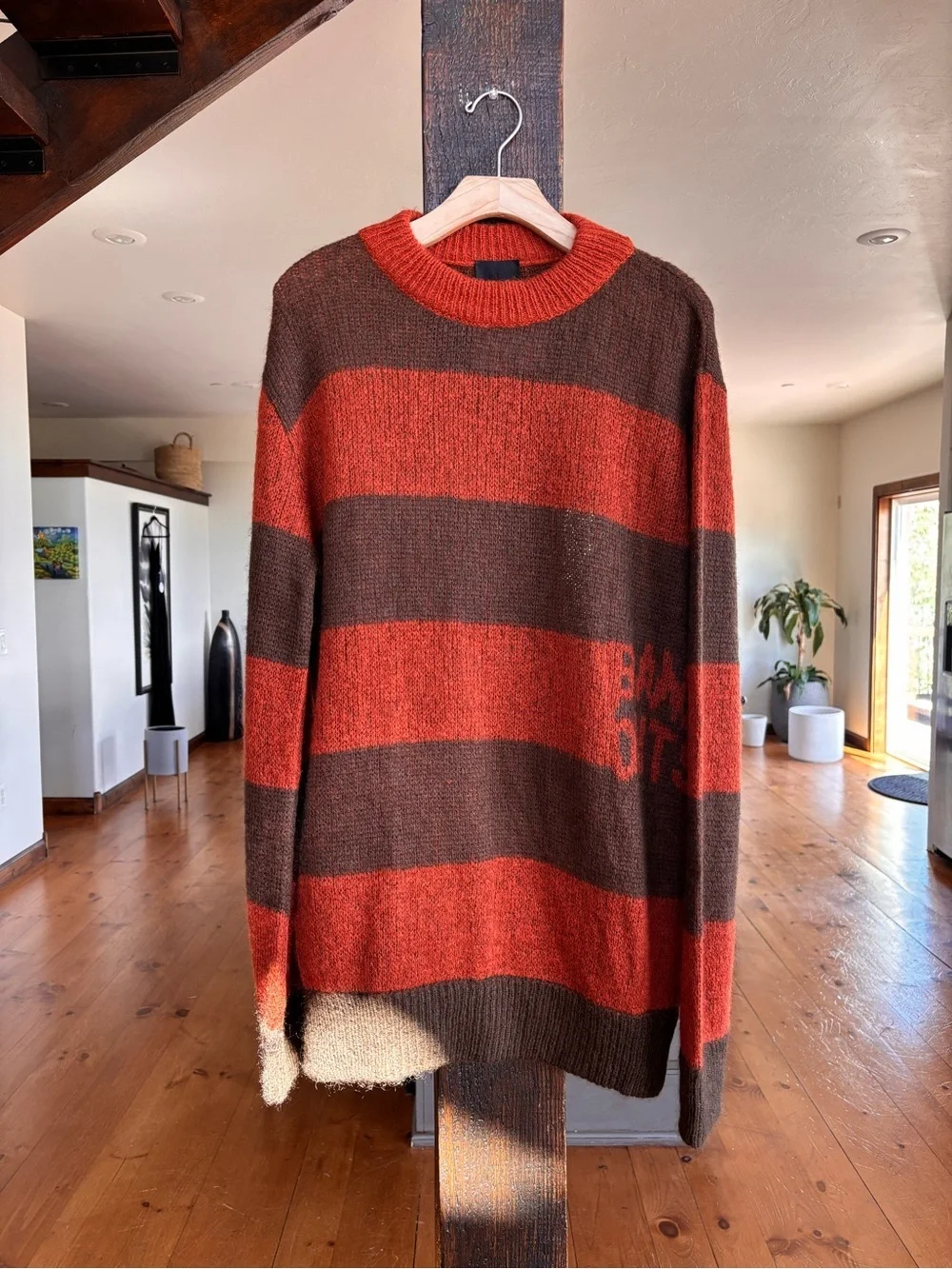 Band Of Outsiders FW19 Italian Mohair Stripe Sweater XL Made in Italy
